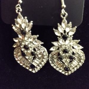 Black/silver earrings